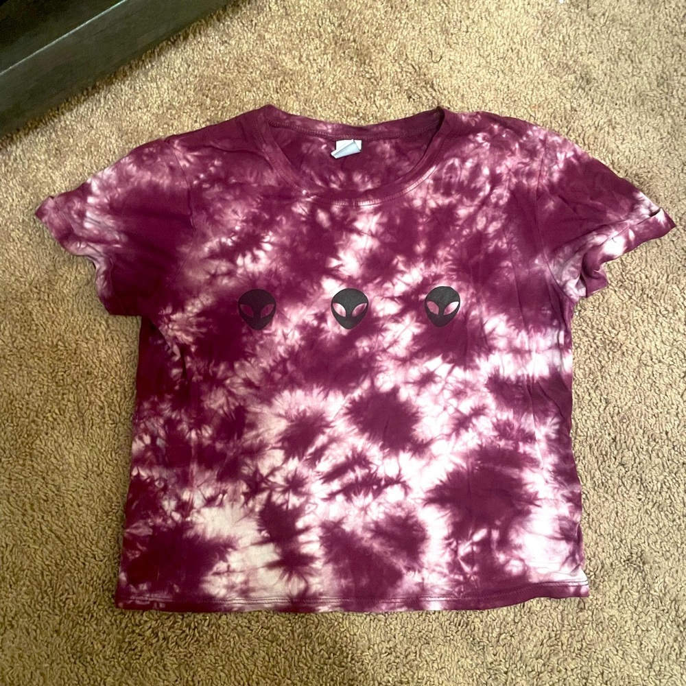 a.lab Space Aliens Tie-Dye Crop Top